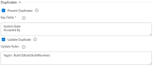 Duplicate Handling Parameters