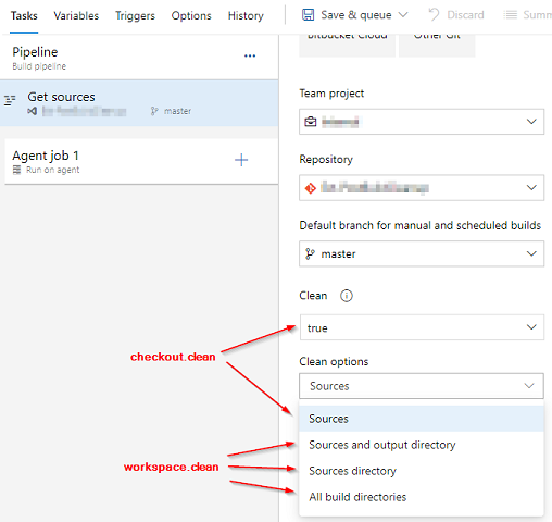 Clean Settings in Classic Pipelines